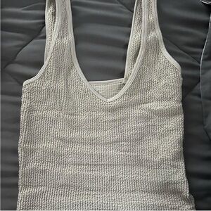 Aura Textured Cream Tank Top